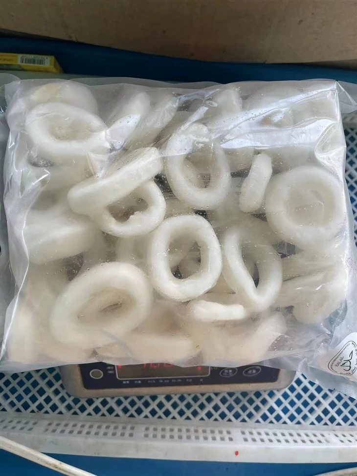 Best Selling Frozen Raw Giant Squid Ring Skin Off