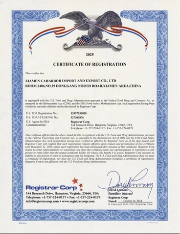 CERTIFICATE OF REGISTRATION CERTIFICATE OF REGISTRATION